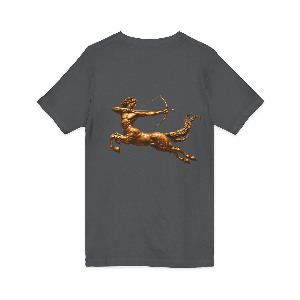 V-neck T-shirt with archer centaur graphic