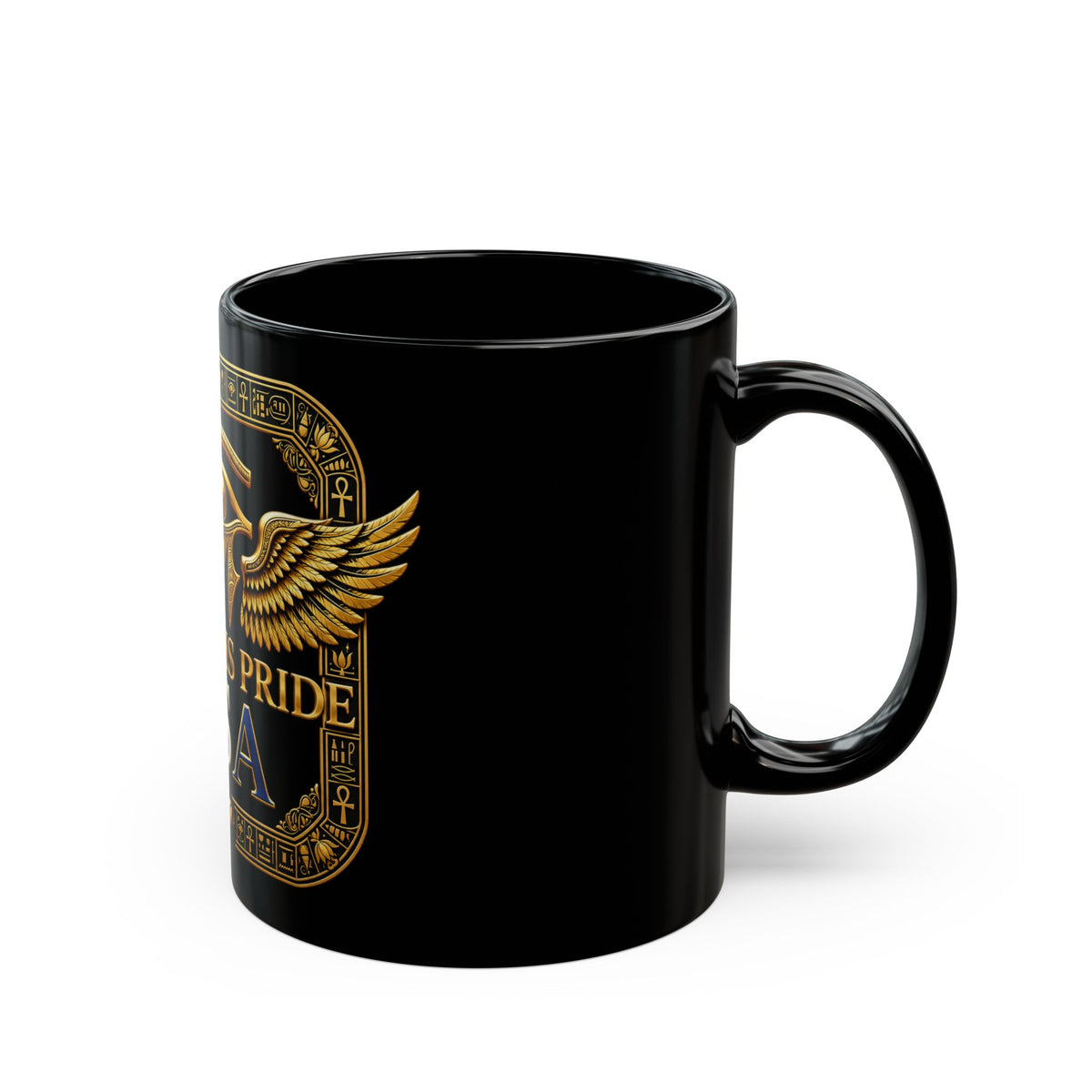 Pharaohs Pride USA Eye of Horus Black Ceramic Mug product image 3