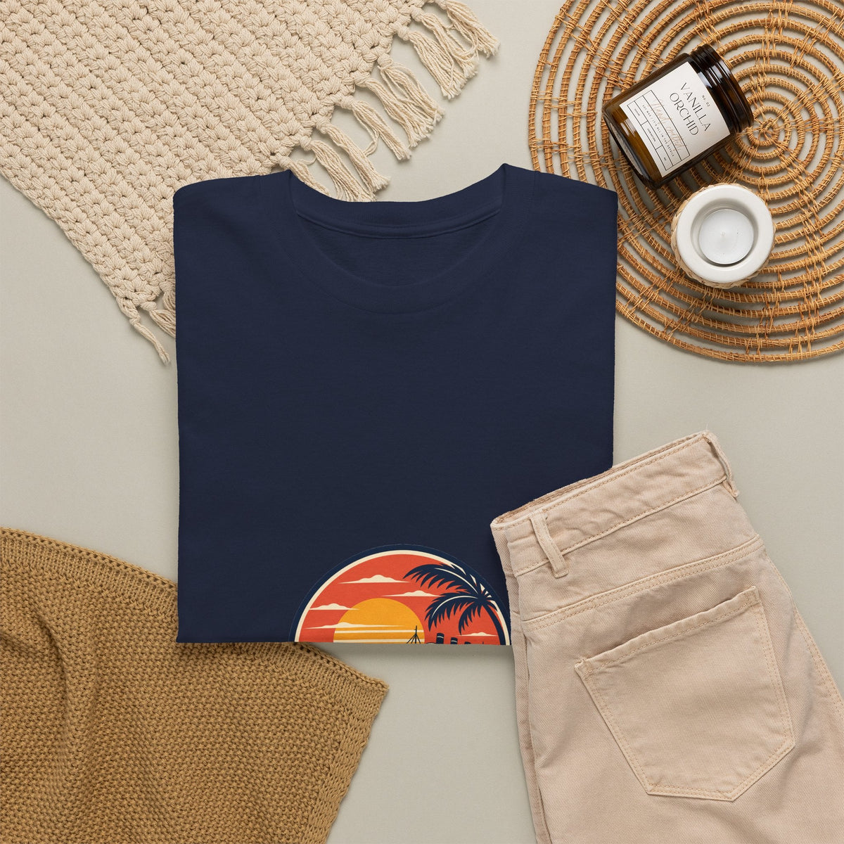 Long Beach California Coast Unisex Heavy Cotton Tee Printify