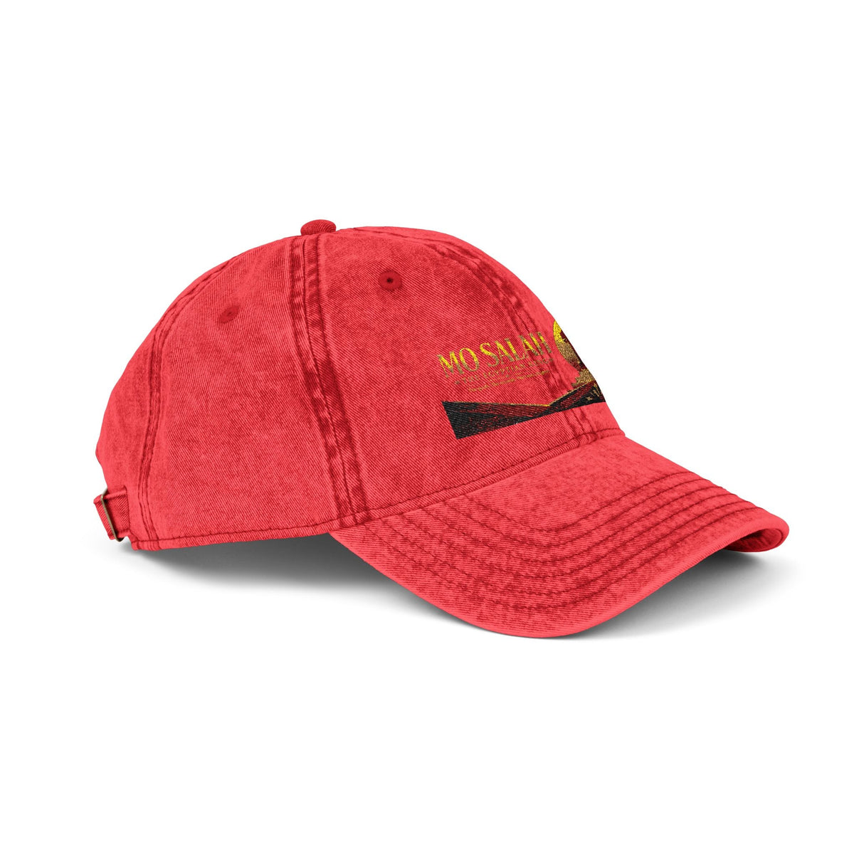 Washed vintage cotton cap with embroidery