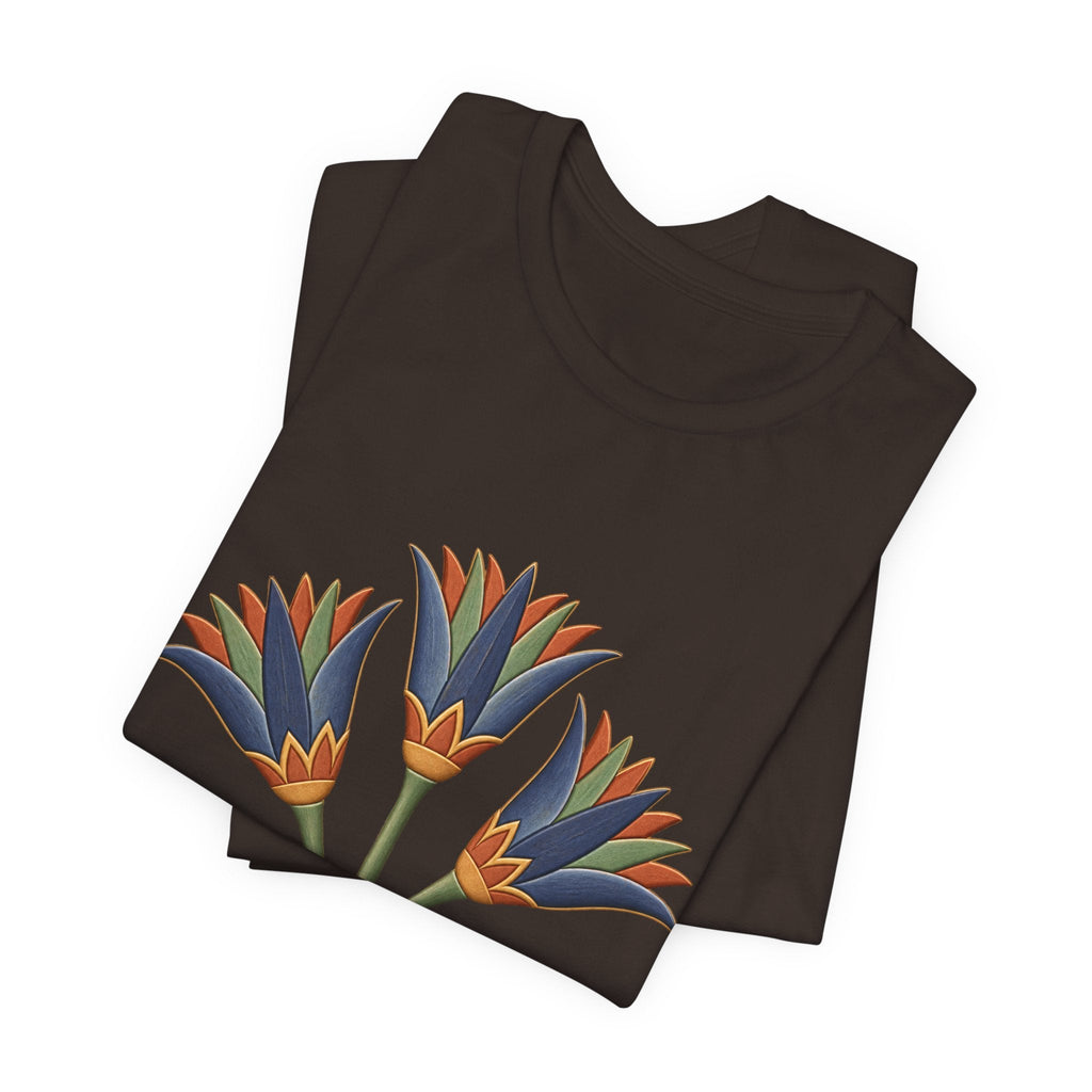 Egyptian Lotus T-Shirt — Vintage Floral Heritage Graphic Tee Printify