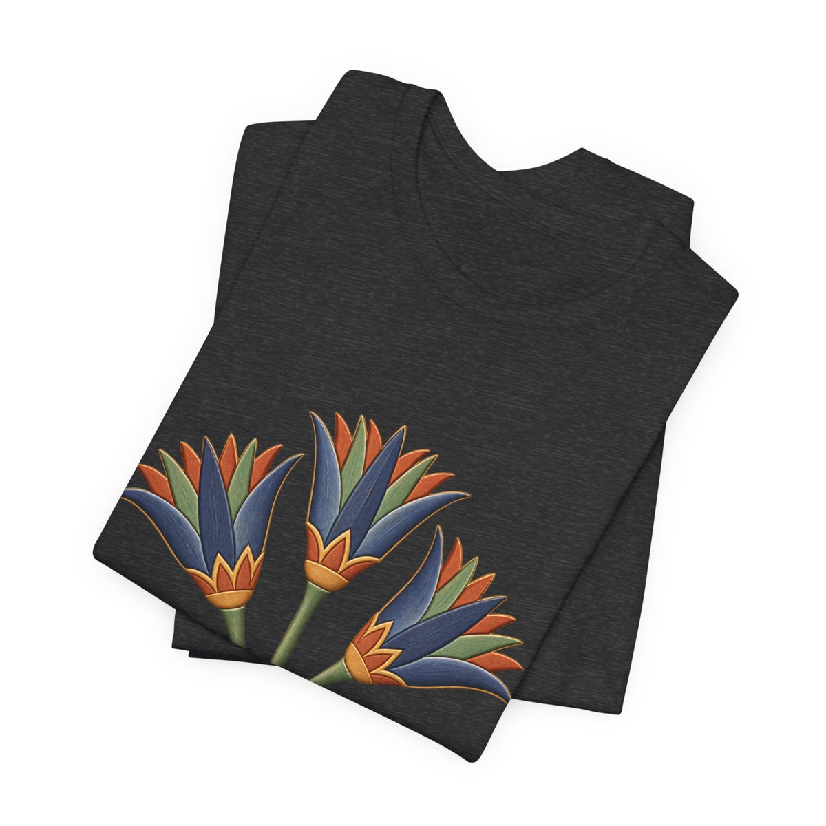 Egyptian Lotus T-Shirt — Vintage Floral Heritage Graphic Tee Printify