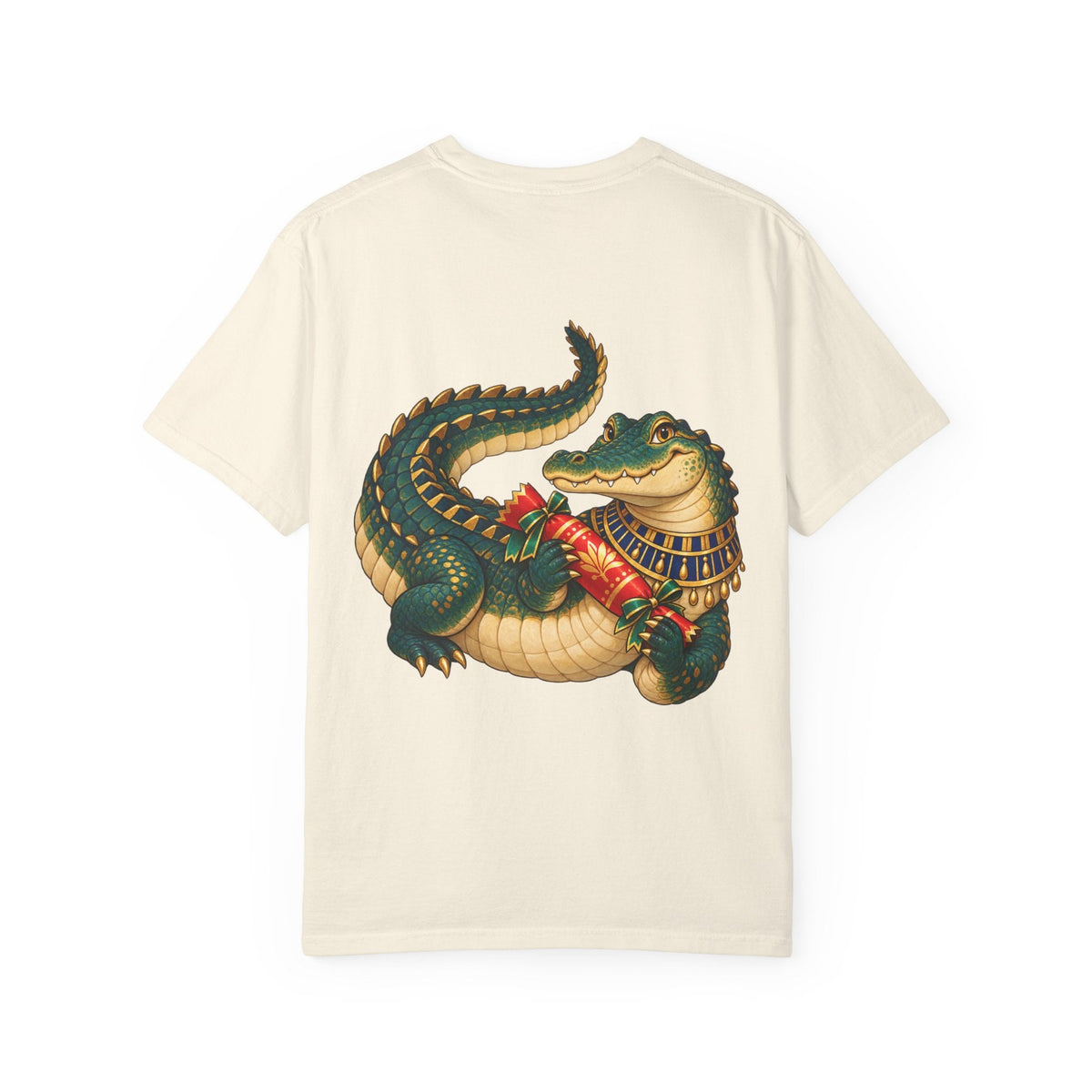 Nile Crocodile Christmas T-Shirt — Egyptian Holiday Cracker Printify
