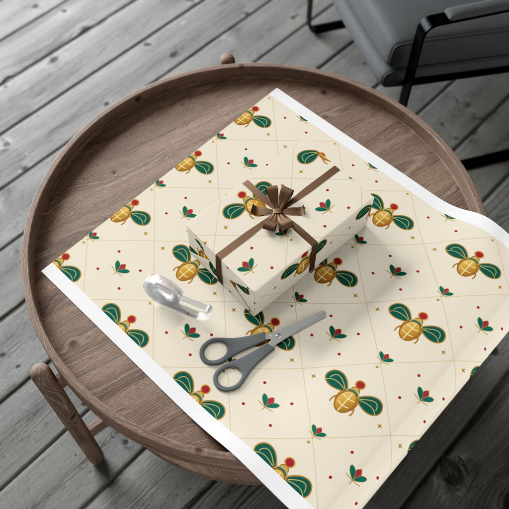 Egyptian Scarab Christmas Wrapping Paper | Egyptian Heritage Gift Wrap Printify