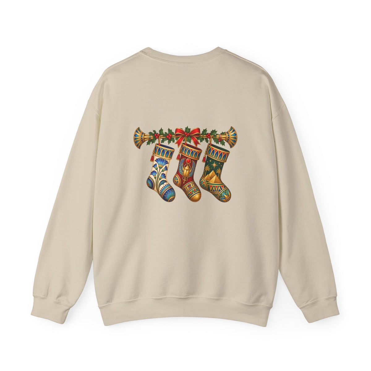 Egyptian Papyrus Christmas Stockings Crewneck Sweatshirt Printify