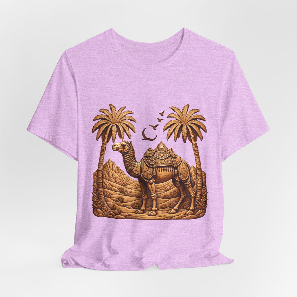 Camel Oasis T-Shirt — Egyptian Desert Palm Graphic Tee Printify