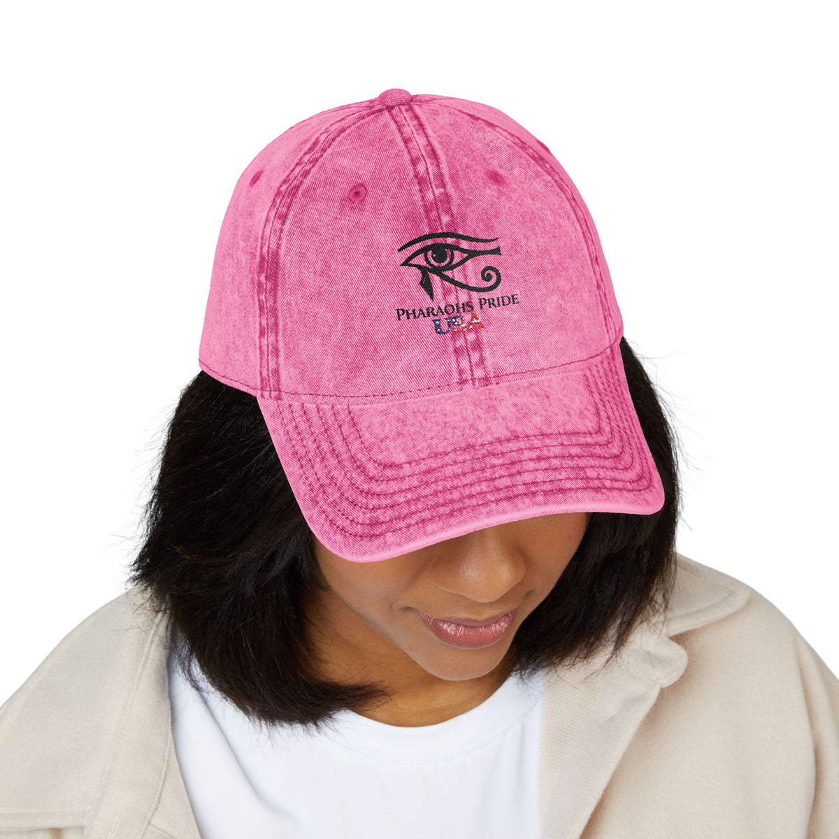 Pharaohs Pride USA Embroidered Vintage Cotton Cap