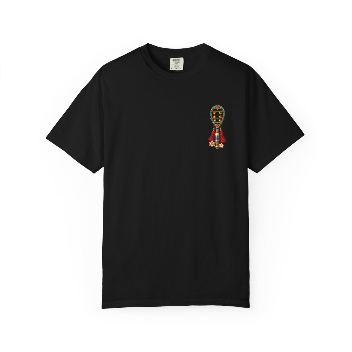 Egyptian Sistrum Christmas T-Shirt — Festive Rattle & Stars Printify