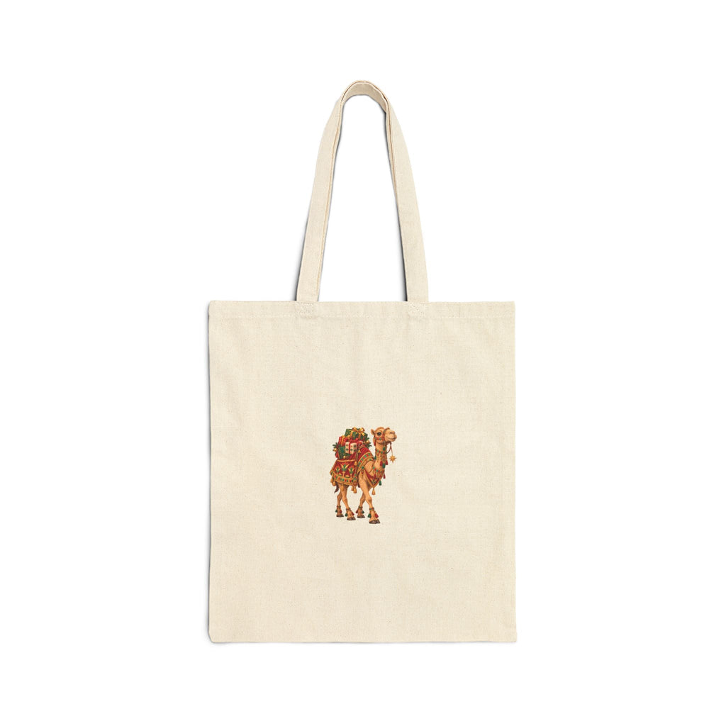 Egyptian Royal Camel Christmas Canvas Tote Bag Printify