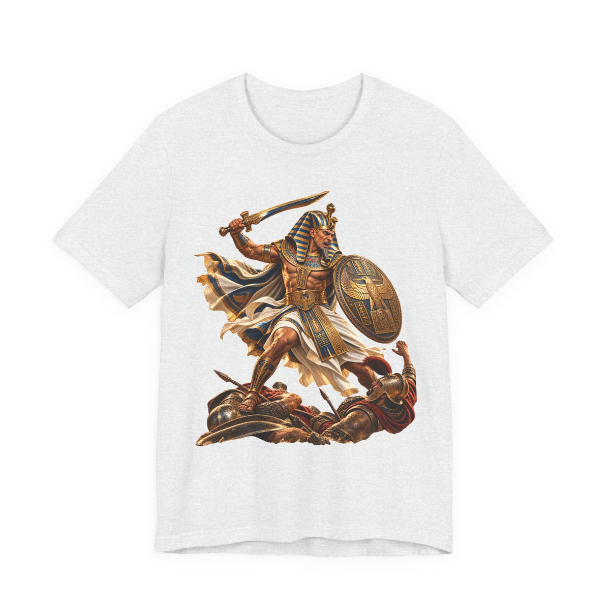 Egyptian Pharaoh Warrior T-Shirt — Ancient Battle Graphic Tee Printify