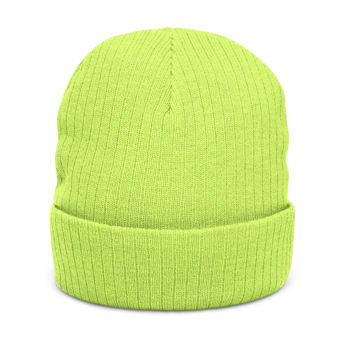 Ribbed knit beanie with embroidered eagle