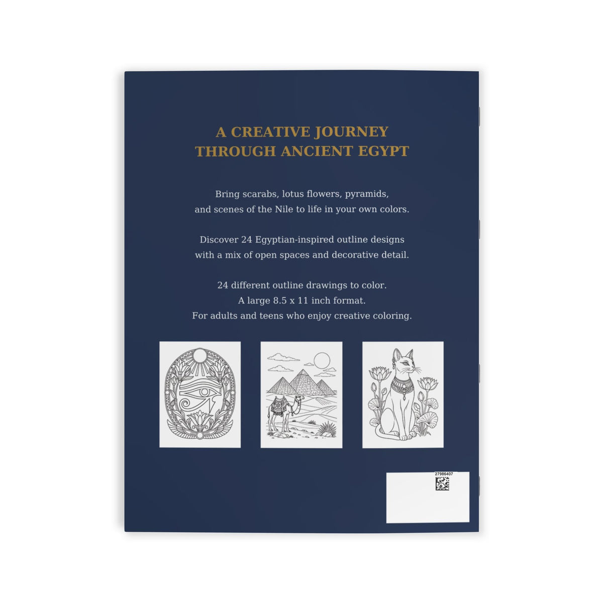 Egyptian Heritage Coloring Book – 24 Ancient Egypt Designs Printify