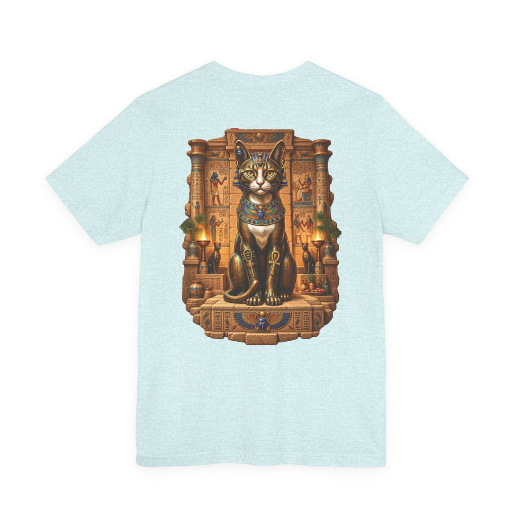 Egyptian Cat Graphic Tee — Ancient Egyptian Temple Pharaonic Cat T-Shirt Printify