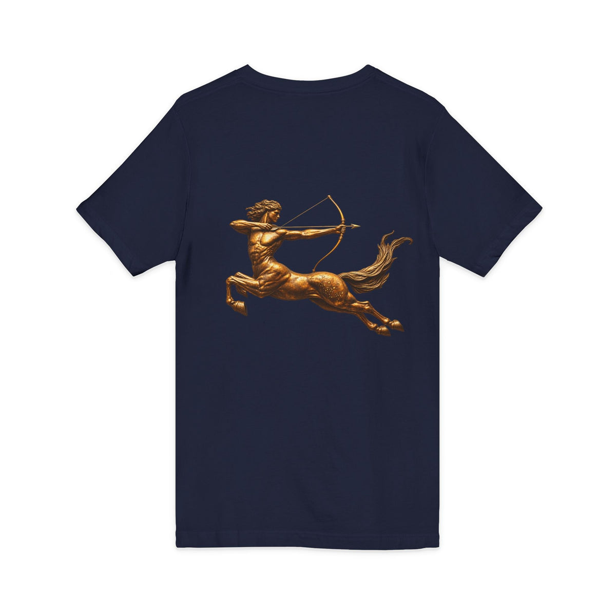 V-neck T-shirt with archer centaur graphic