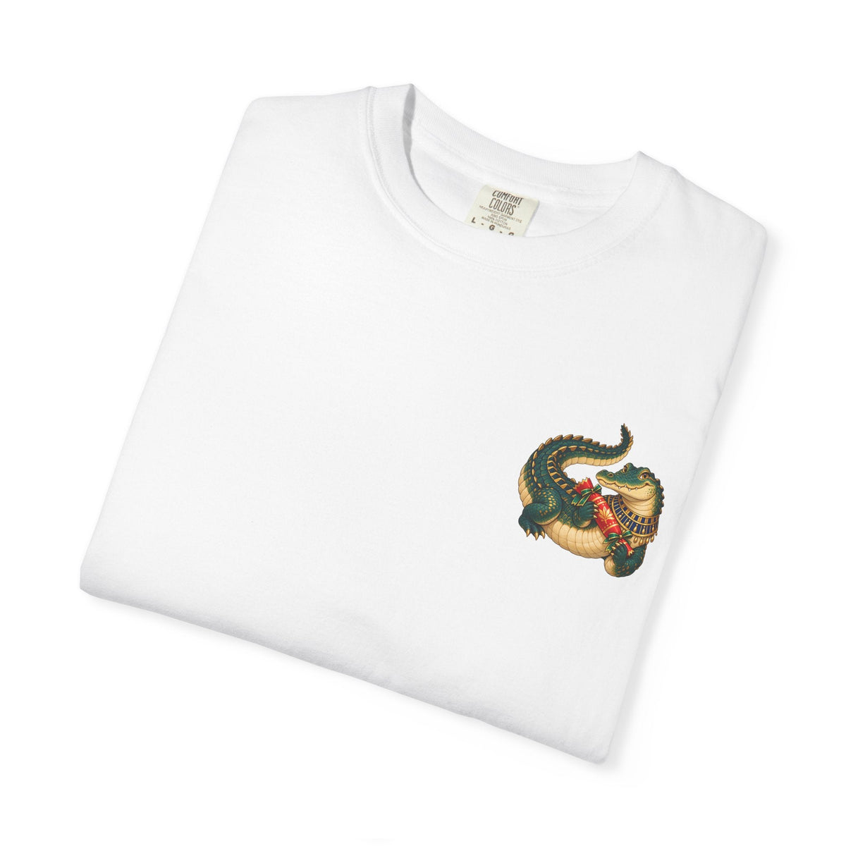 Nile Crocodile Christmas T-Shirt — Egyptian Holiday Cracker Printify