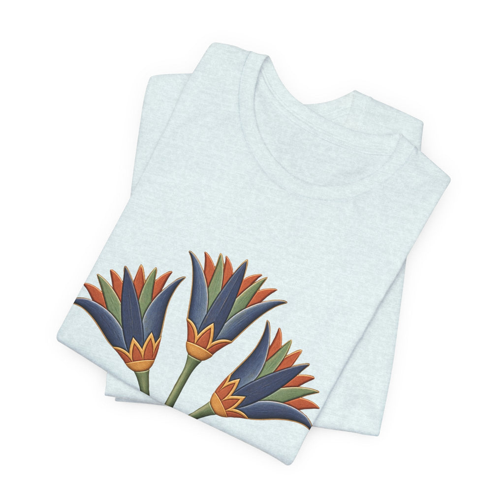 Egyptian Lotus T-Shirt — Vintage Floral Heritage Graphic Tee Printify