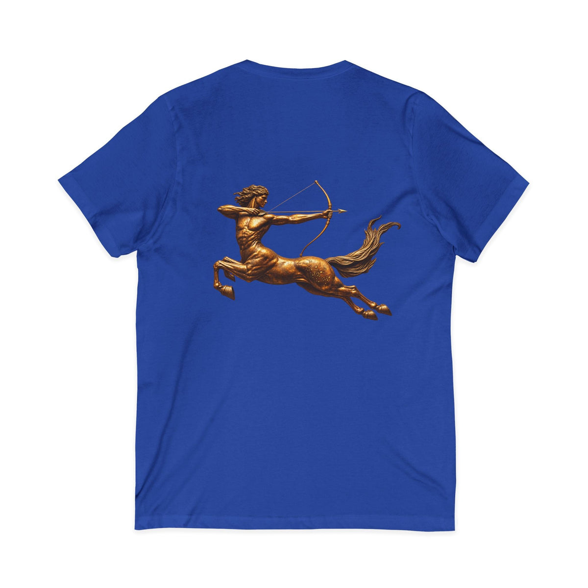 V-neck T-shirt with archer centaur graphic