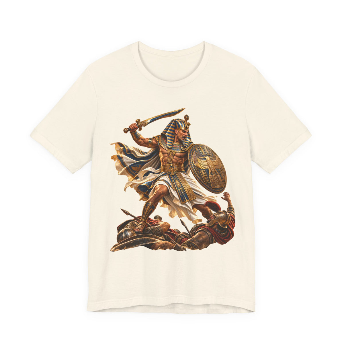 Egyptian Pharaoh Warrior T-Shirt — Ancient Battle Graphic Tee Printify