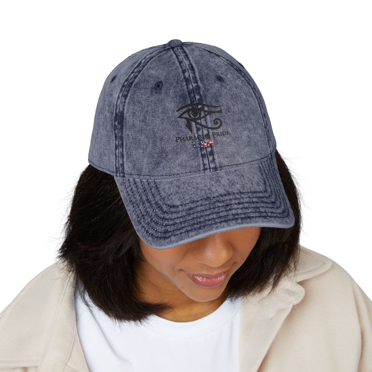 Pharaohs Pride USA Embroidered Vintage Cotton Cap