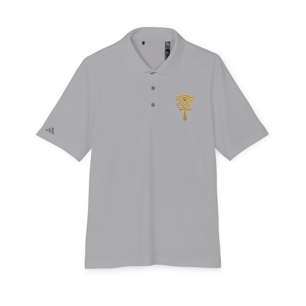 Eye of Horus Polo Shirt — Egyptian Symbol Embroidered Performance Golf Polo Printify