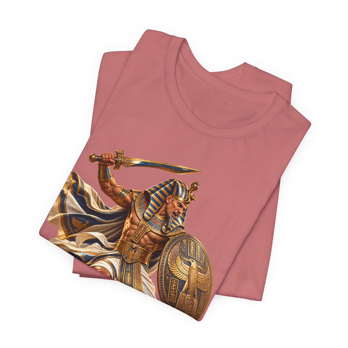 Egyptian Pharaoh Warrior T-Shirt — Ancient Battle Graphic Tee Printify