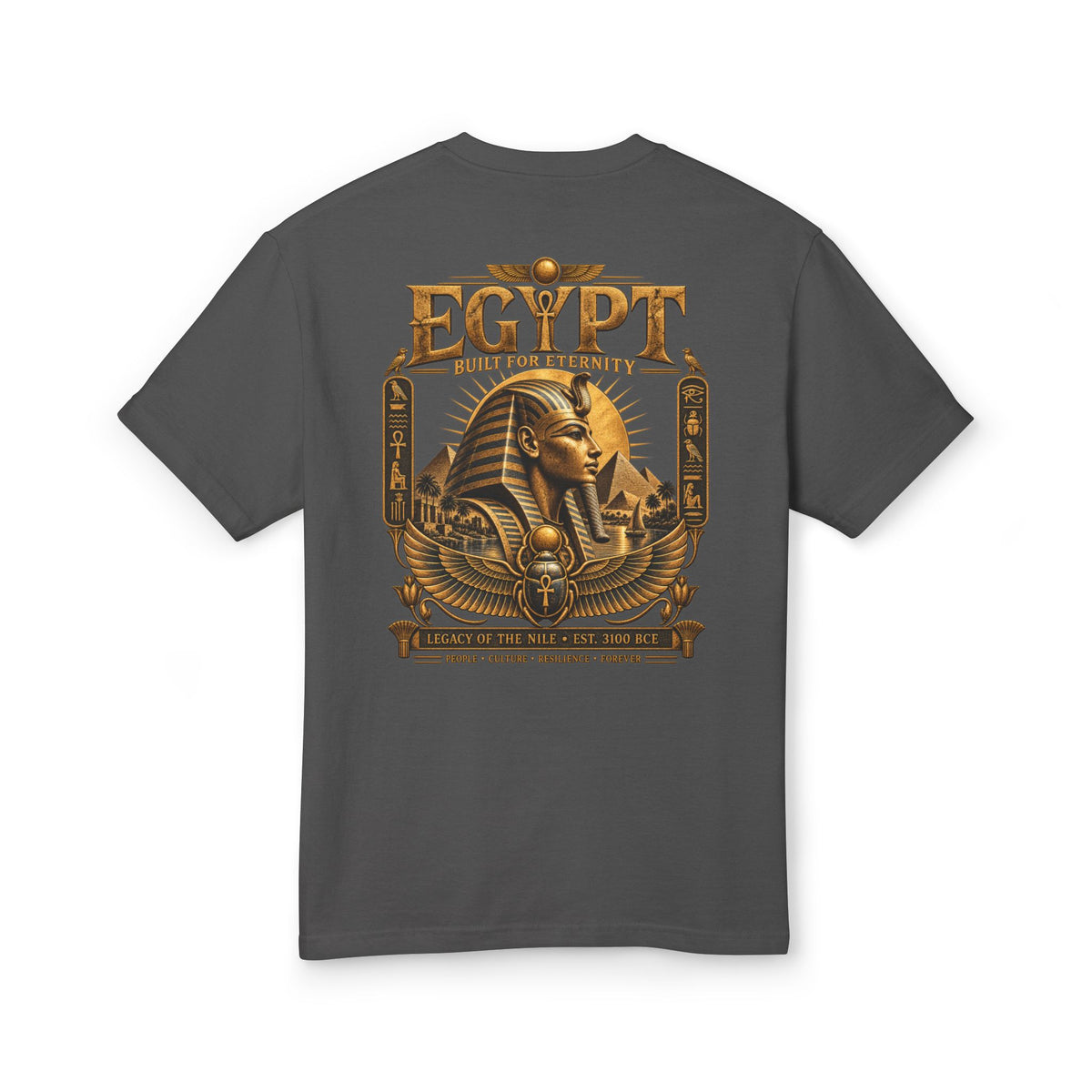 Pharaoh Archive Heavyweight Tee — Built for Eternity Pharaohs Pride USA