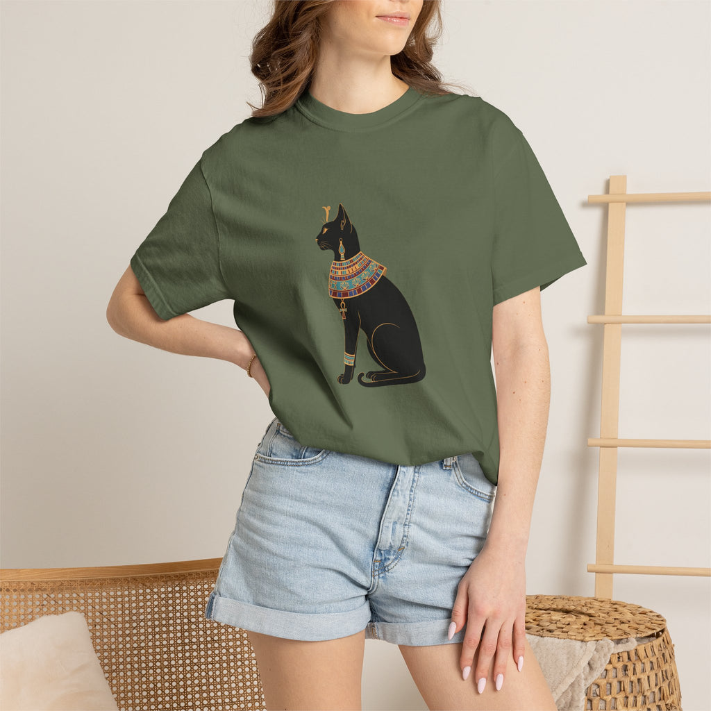Bastet Egyptian Cat Garment-Dyed T-Shirt