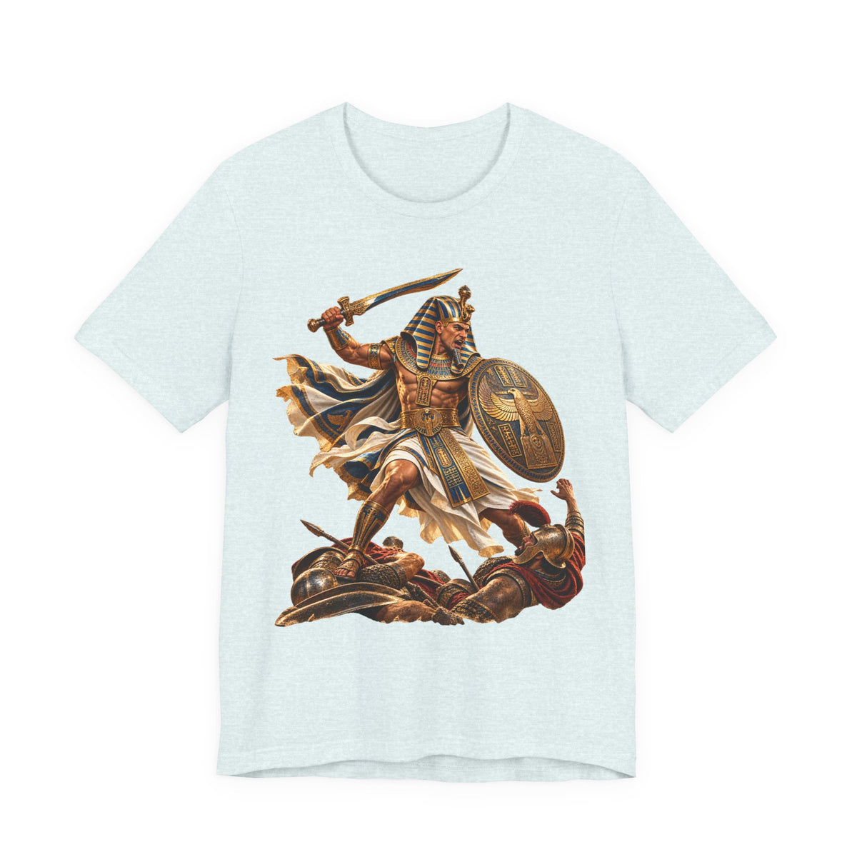 Egyptian Pharaoh Warrior T-Shirt — Ancient Battle Graphic Tee Printify