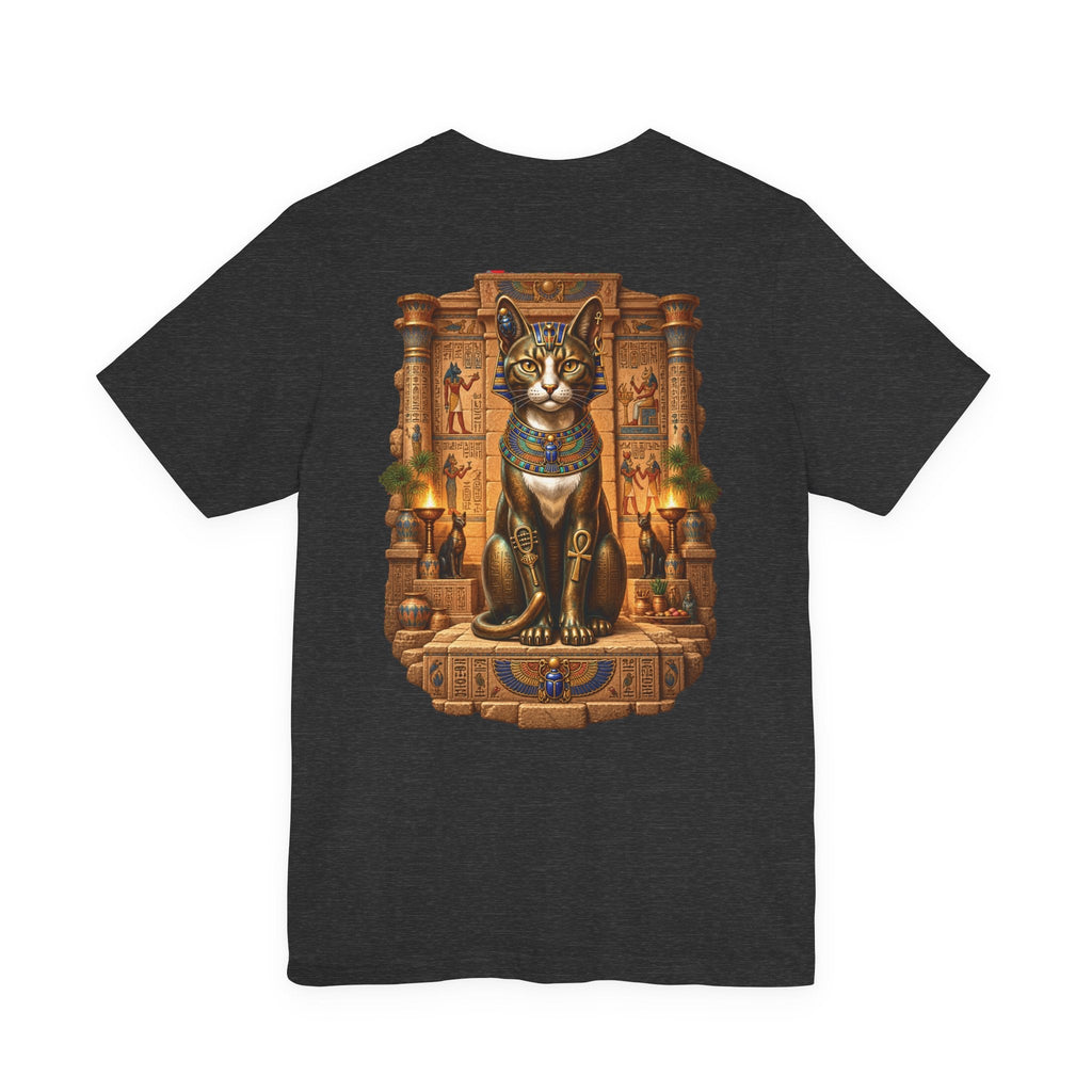 Egyptian Cat Graphic Tee — Ancient Egyptian Temple Pharaonic Cat T-Shirt Printify