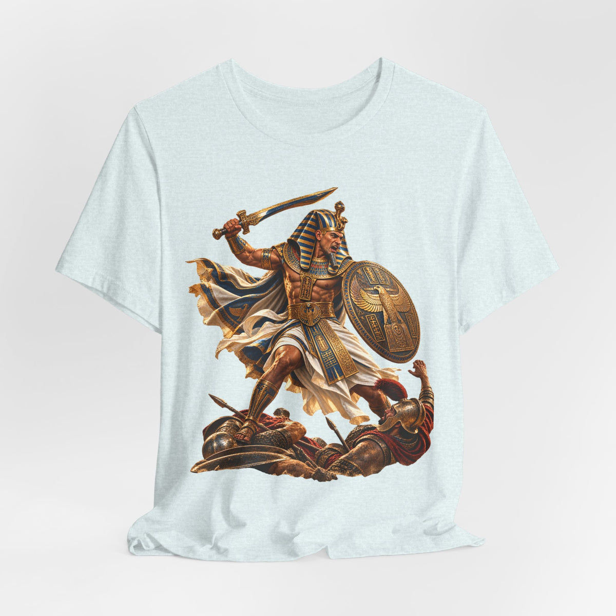 Egyptian Pharaoh Warrior T-Shirt — Ancient Battle Graphic Tee Printify