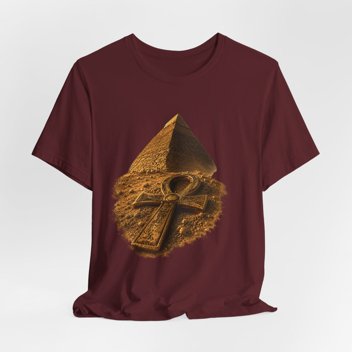 Egyptian Pyramid & Ankh T-Shirt — Ancient Egypt Graphic Tee Printify