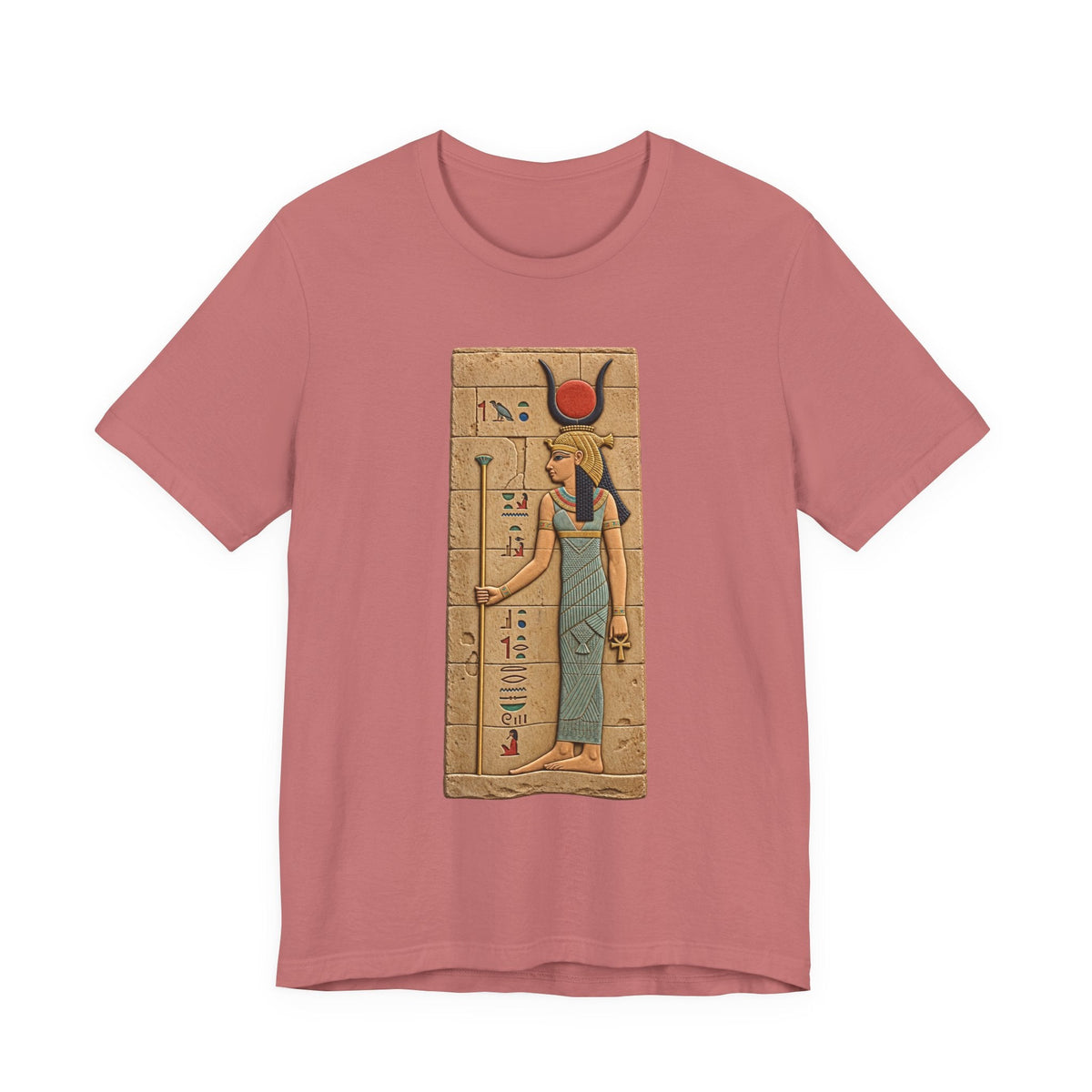 Goddess Isis T-Shirt — Ancient Egyptian Hieroglyph Art Tee Printify