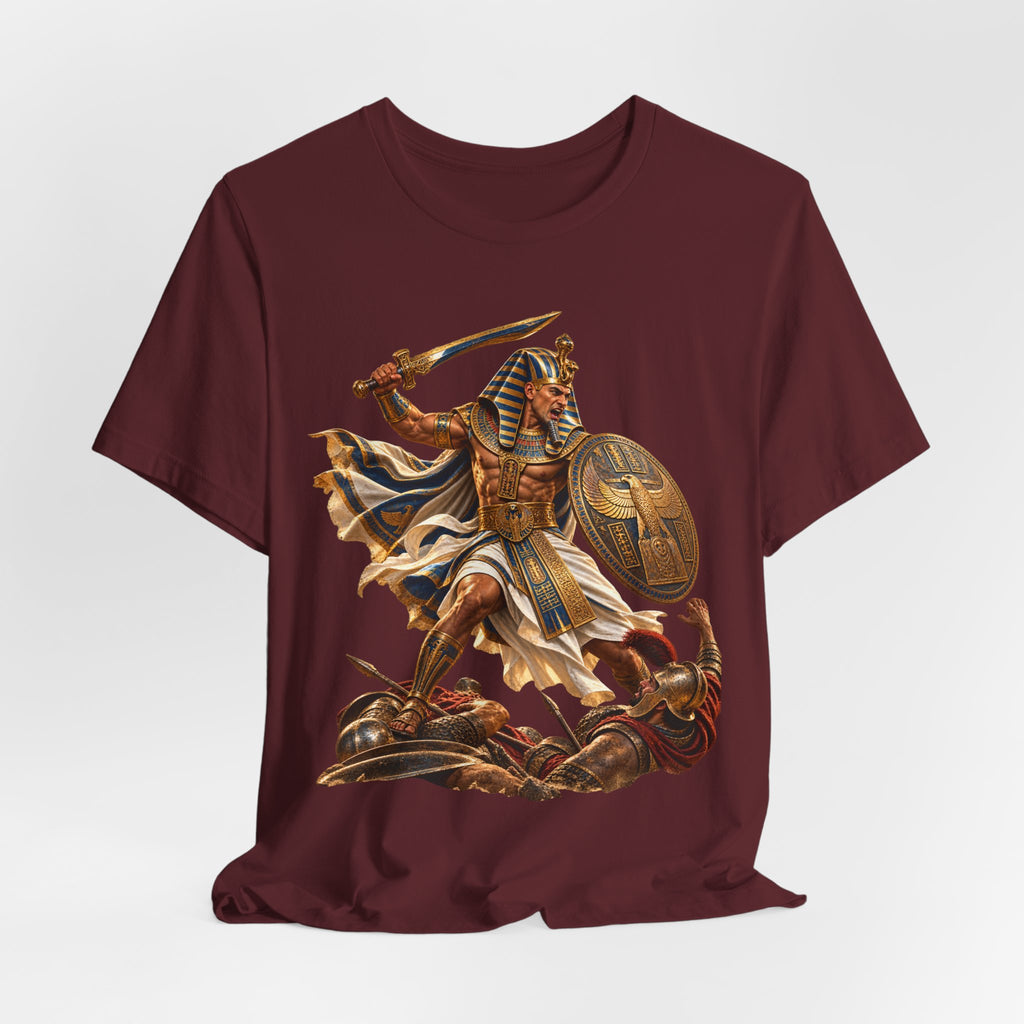 Egyptian Pharaoh Warrior T-Shirt — Ancient Battle Graphic Tee Printify