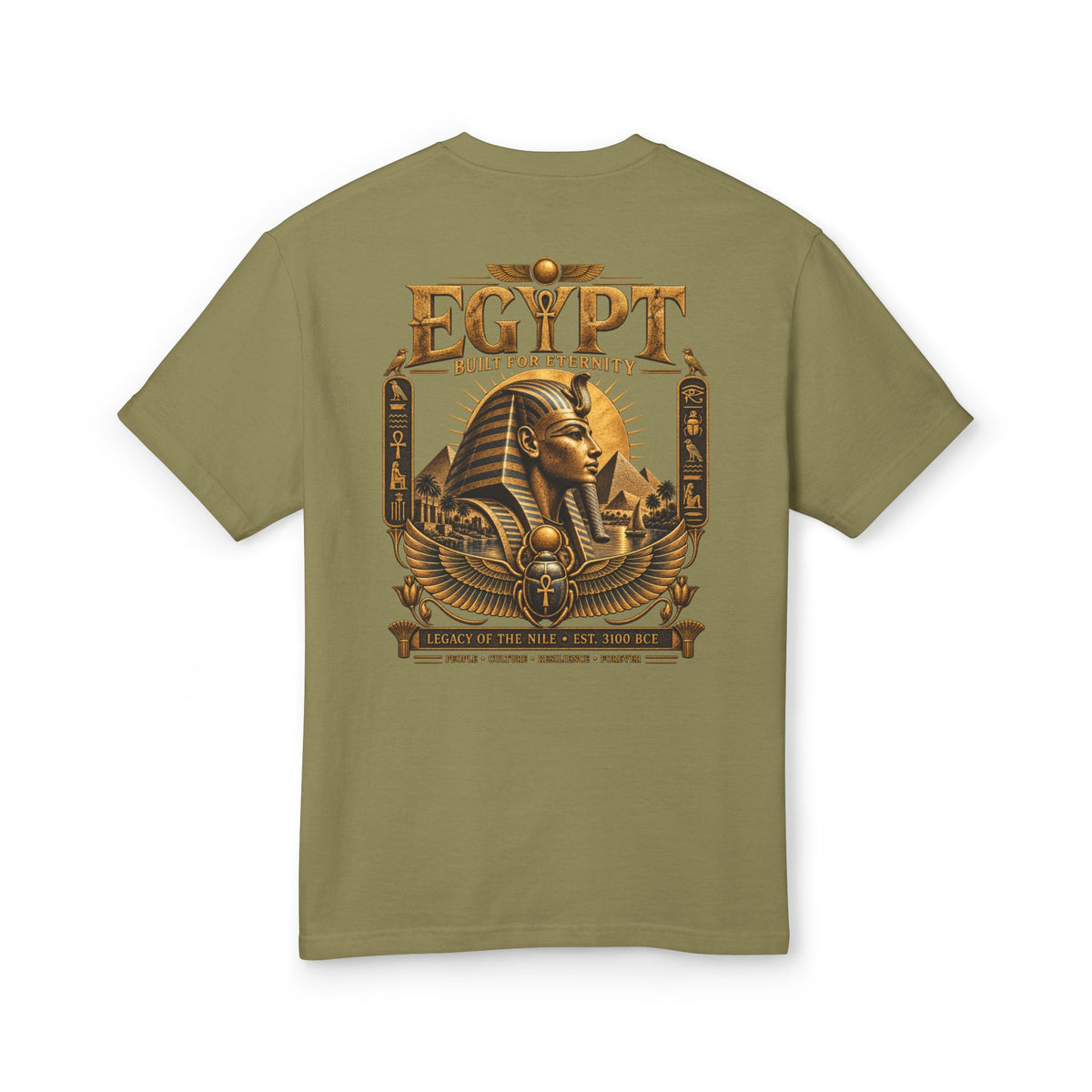 Pharaoh Archive Heavyweight Tee — Built for Eternity Pharaohs Pride USA