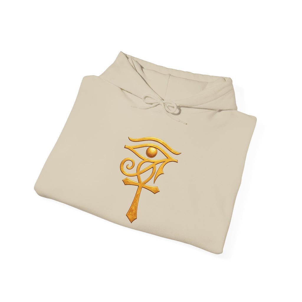 Hoodie — Golden Eye of Ra Symbol Graphic Hoodie Printify