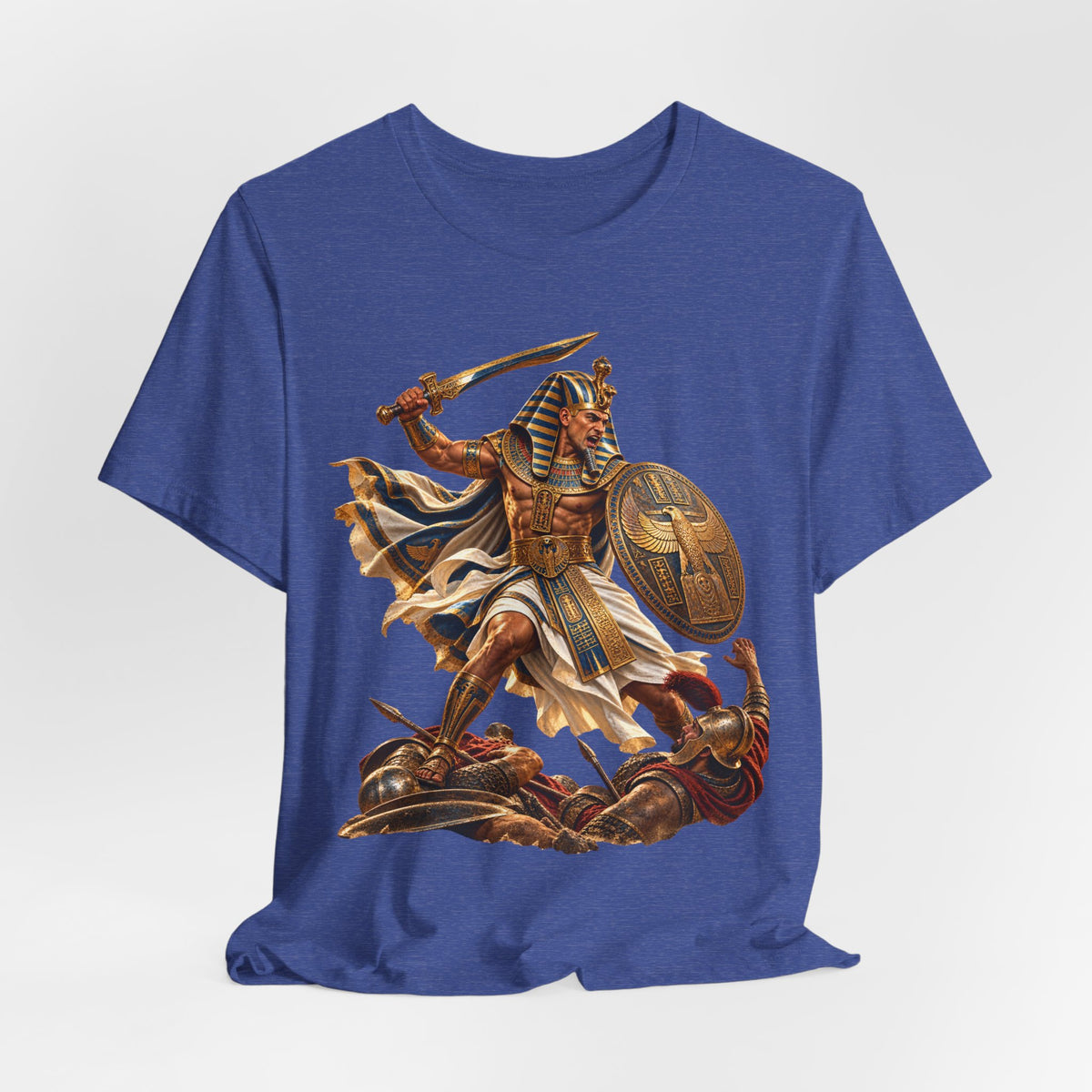 Egyptian Pharaoh Warrior T-Shirt — Ancient Battle Graphic Tee Printify