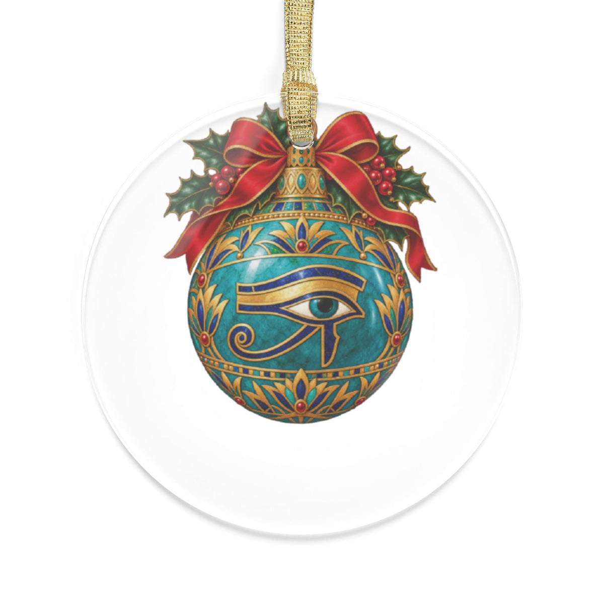 Egyptian Eye of Horus Christmas Ornament, Acrylic Ornament Printify