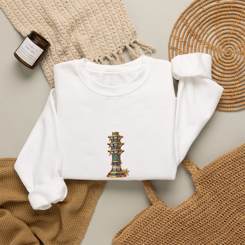 Egyptian Festive Pillar Christmas Crewneck Sweatshirt Printify