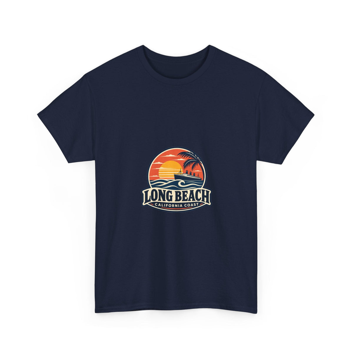 Long Beach California Coast Unisex Heavy Cotton Tee Printify