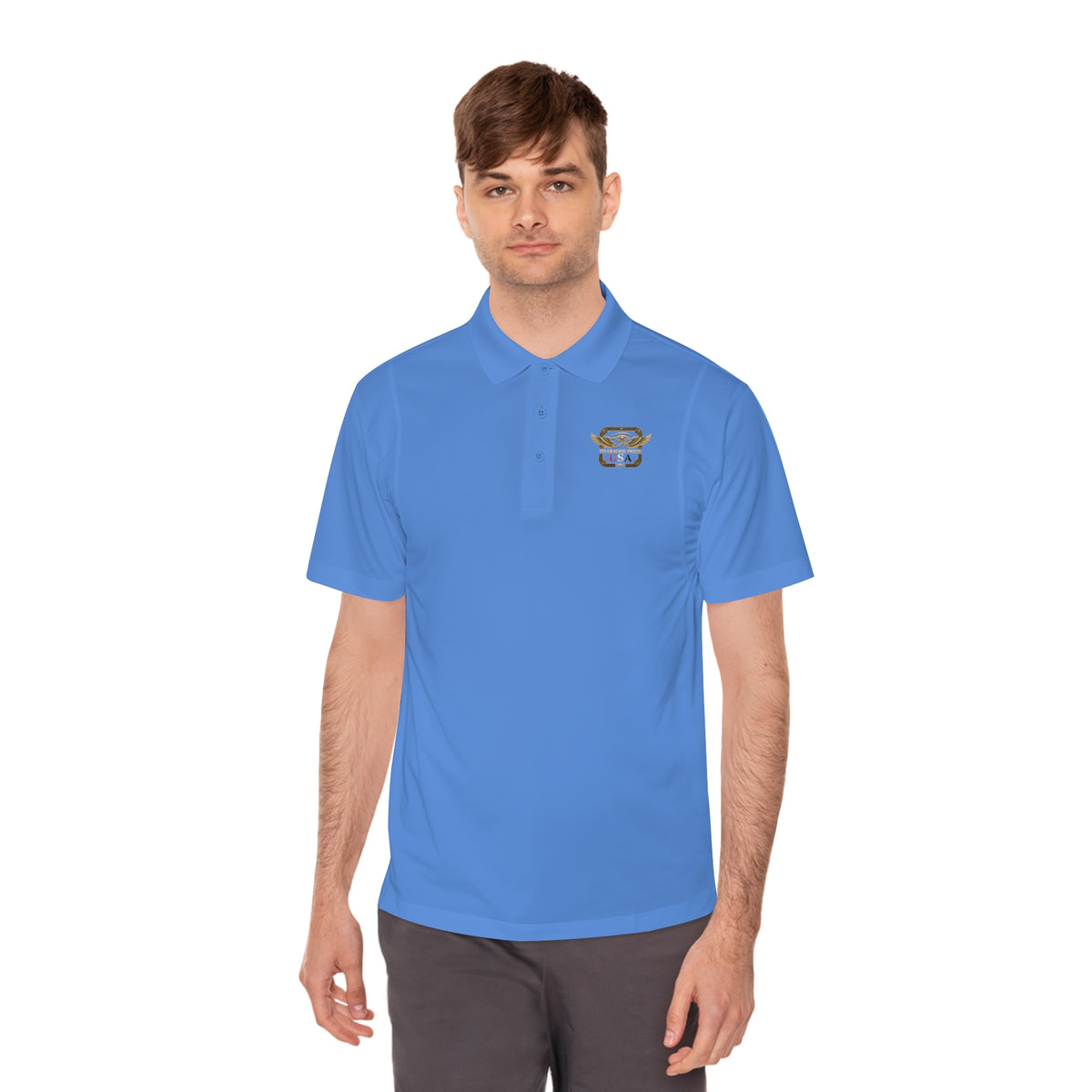Pharaohs Pride USA men's sport polo lifestyle view