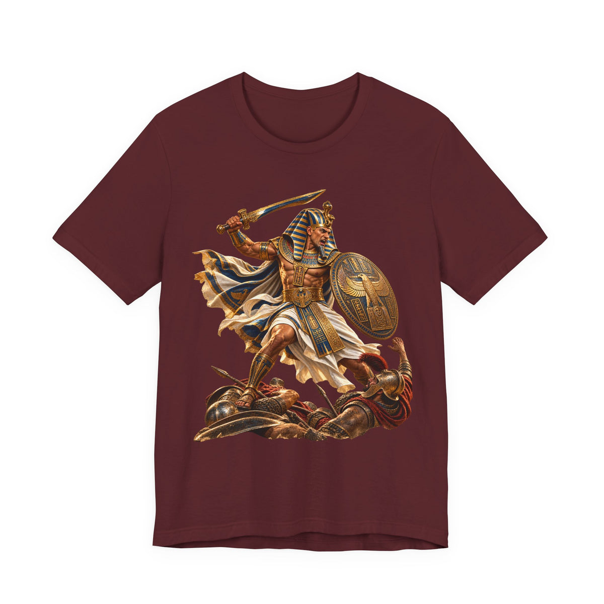 Egyptian Pharaoh Warrior T-Shirt — Ancient Battle Graphic Tee Printify
