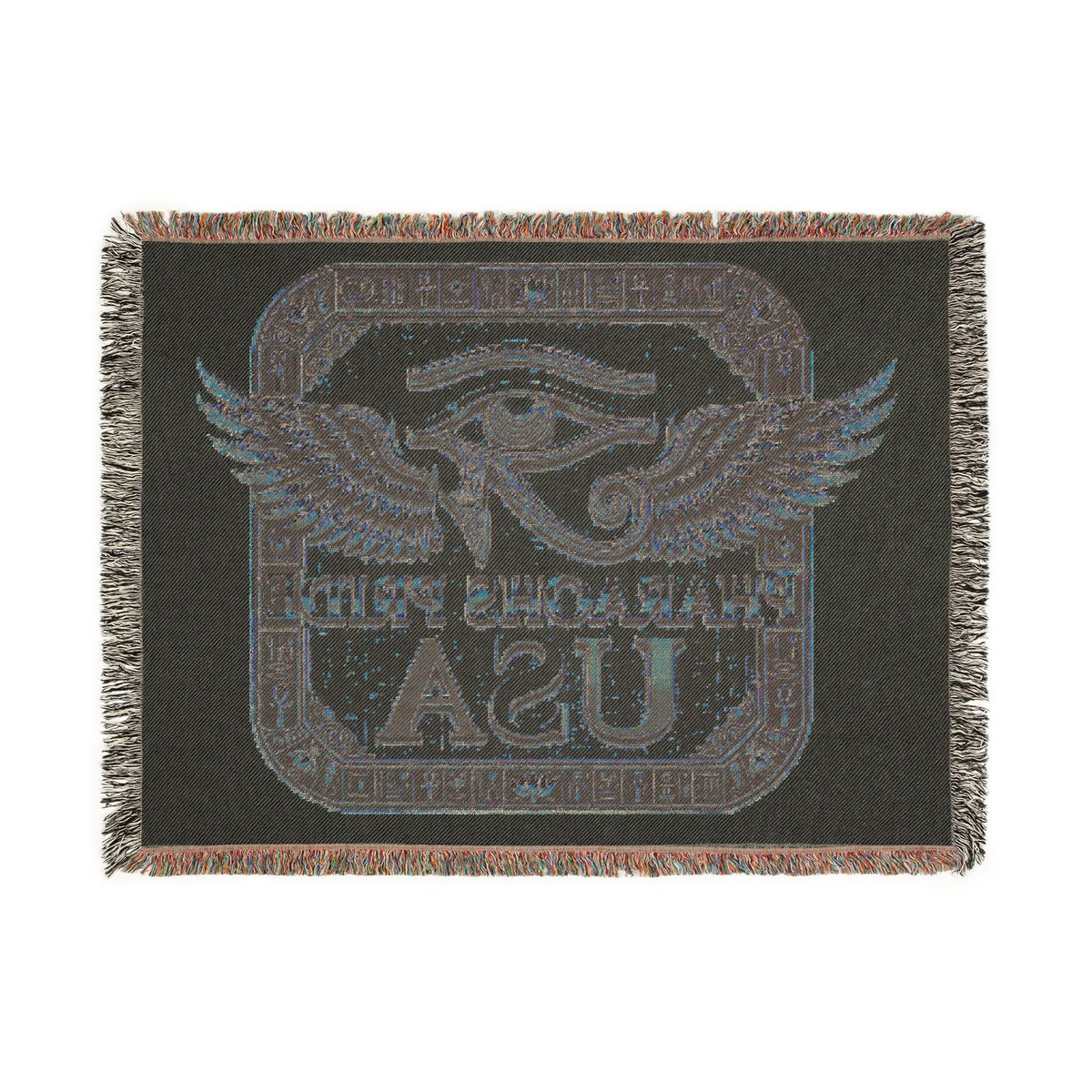Pharaohs Pride USA Egyptian-inspired woven blanket