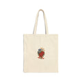 Egyptian Lotus Poinsettia Christmas Canvas Tote Bag Printify