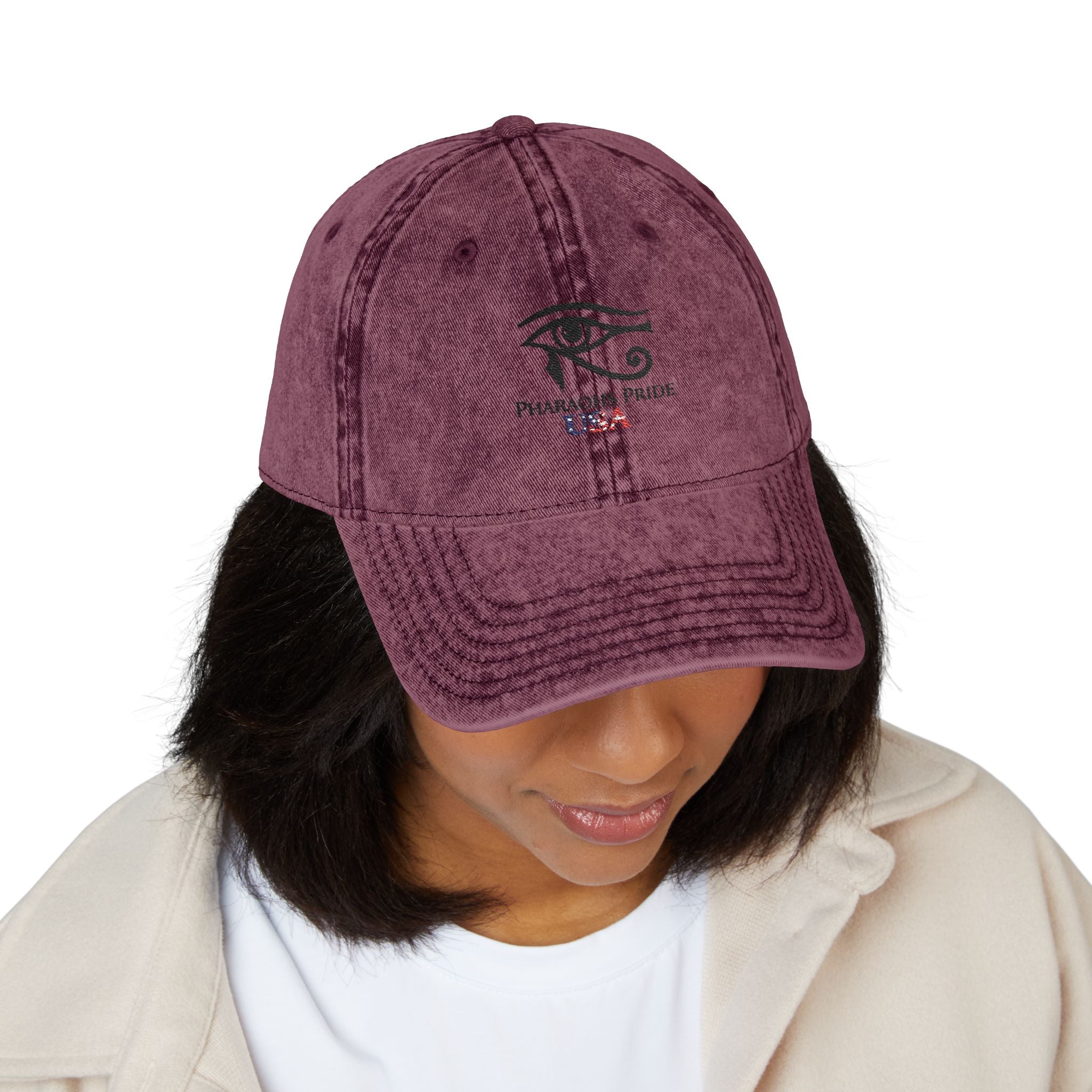 Pharaohs Pride USA Embroidered Vintage Cotton Cap