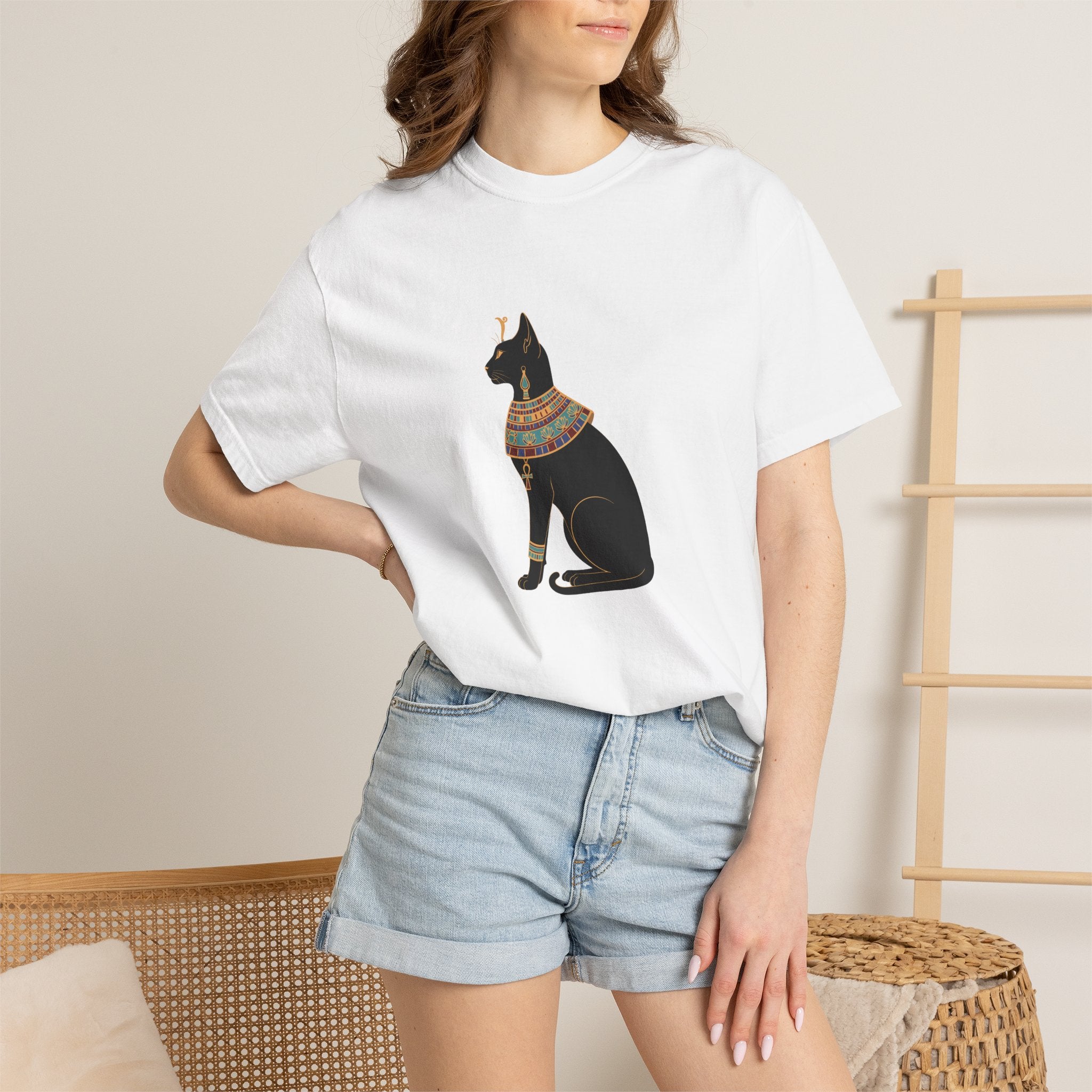 Bastet Egyptian Cat Garment-Dyed T-Shirt