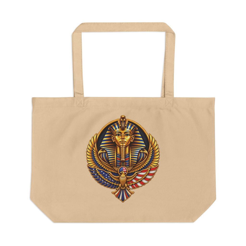 Large Eco Tote bag made from 100% certified organic cotton with spacious 6-gallon capacity and durable design