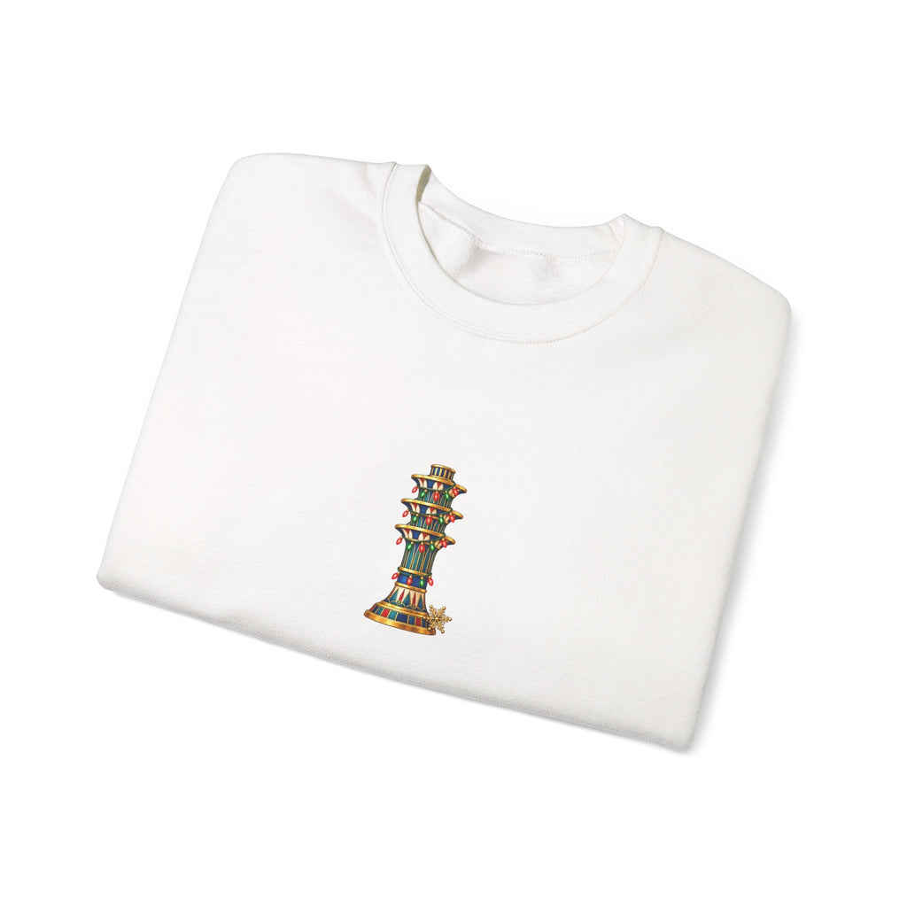 Egyptian Festive Pillar Christmas Crewneck Sweatshirt Printify