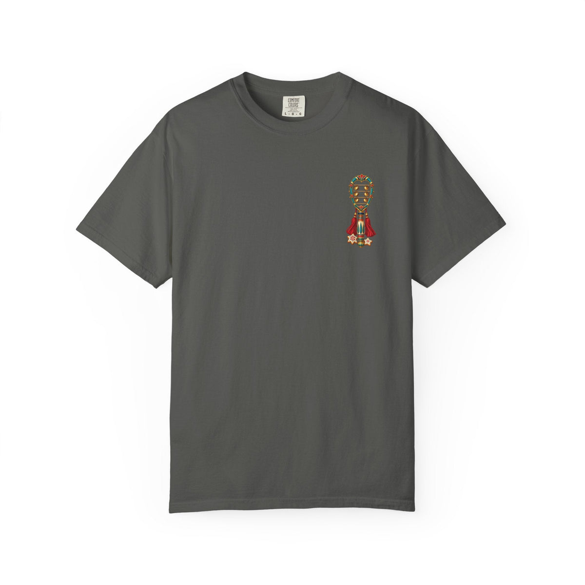 Egyptian Sistrum Christmas T-Shirt — Festive Rattle & Stars Printify