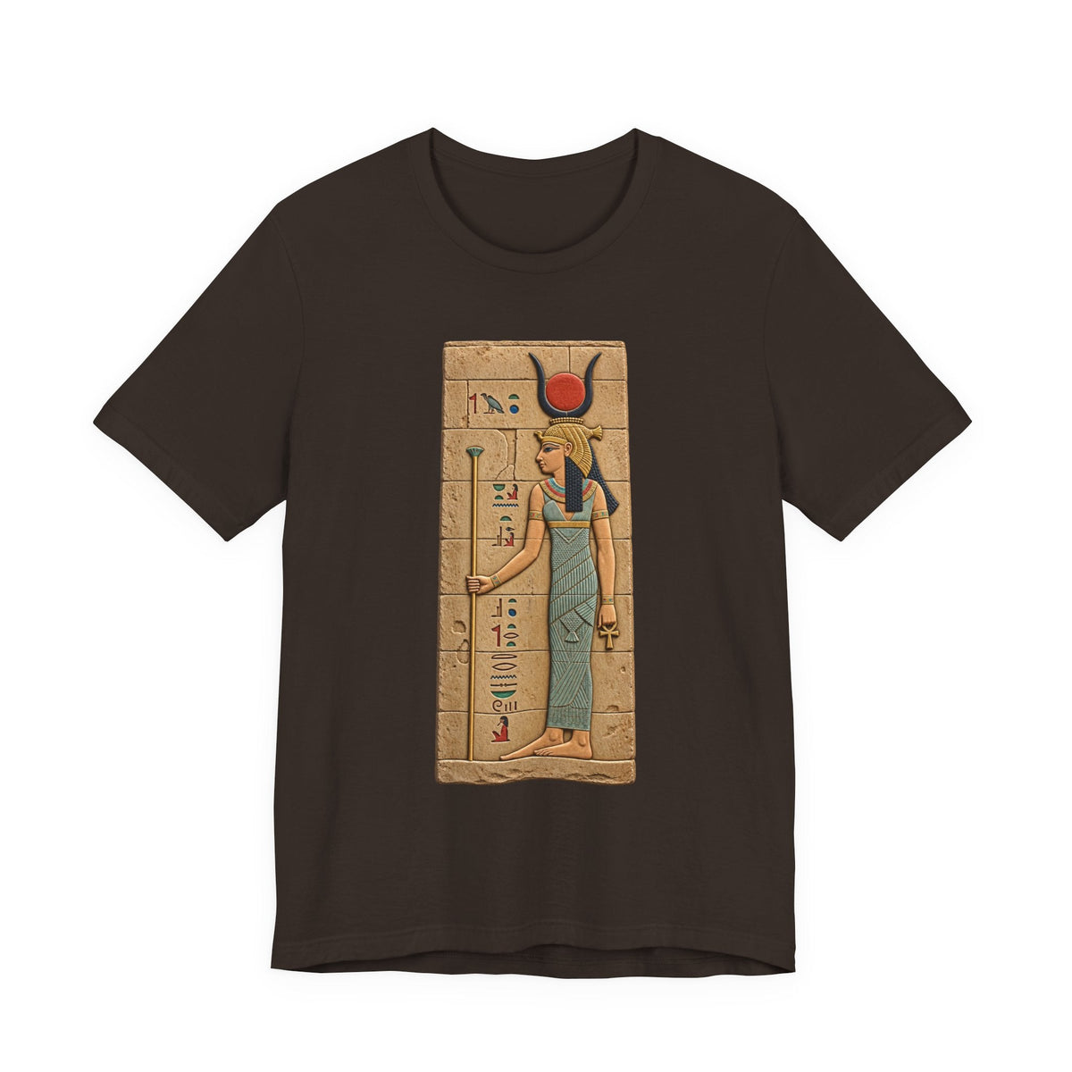 Goddess Isis T-Shirt — Ancient Egyptian Hieroglyph Art Tee Printify