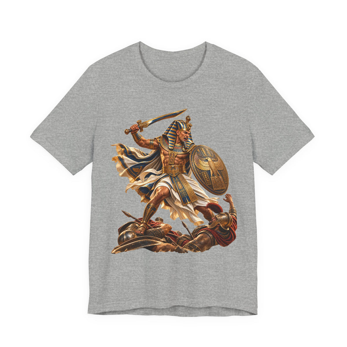 Egyptian Pharaoh Warrior T-Shirt — Ancient Battle Graphic Tee Printify